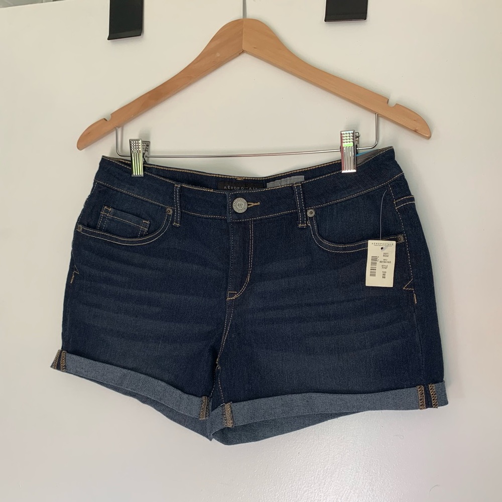 MIDI Cuffed Jean Shorts
